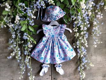 JACADI - ENSEMBLE 4P BÉBÉ FILLE IMPRIMÉ LIBERTY, VOLANTS & TOUCHES FLASHIES 3M