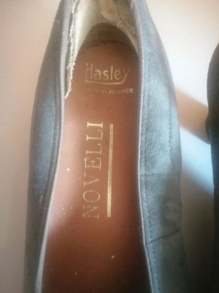 🌸👍Vintage 👍#Escarpins #cuir gris Pointure 3- 37 modèle Novelli " d' Hasley" 🌸 - photo numéro 6