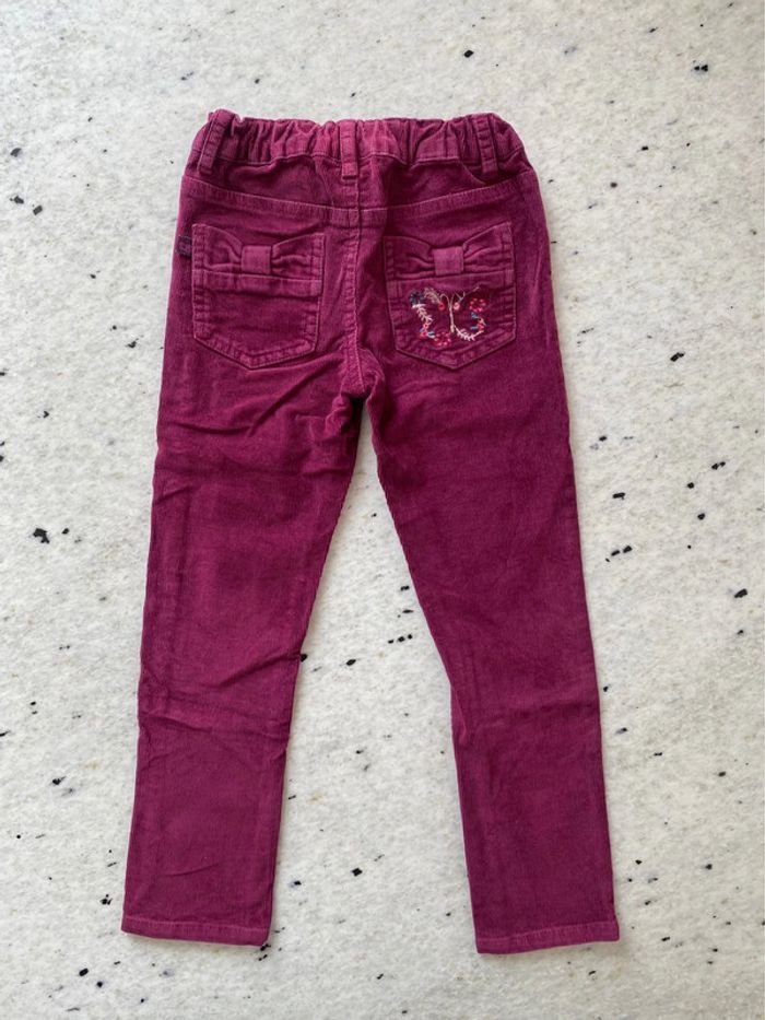Pantalon en velours côtelé bordeaux le cie 6ans - photo numéro 3