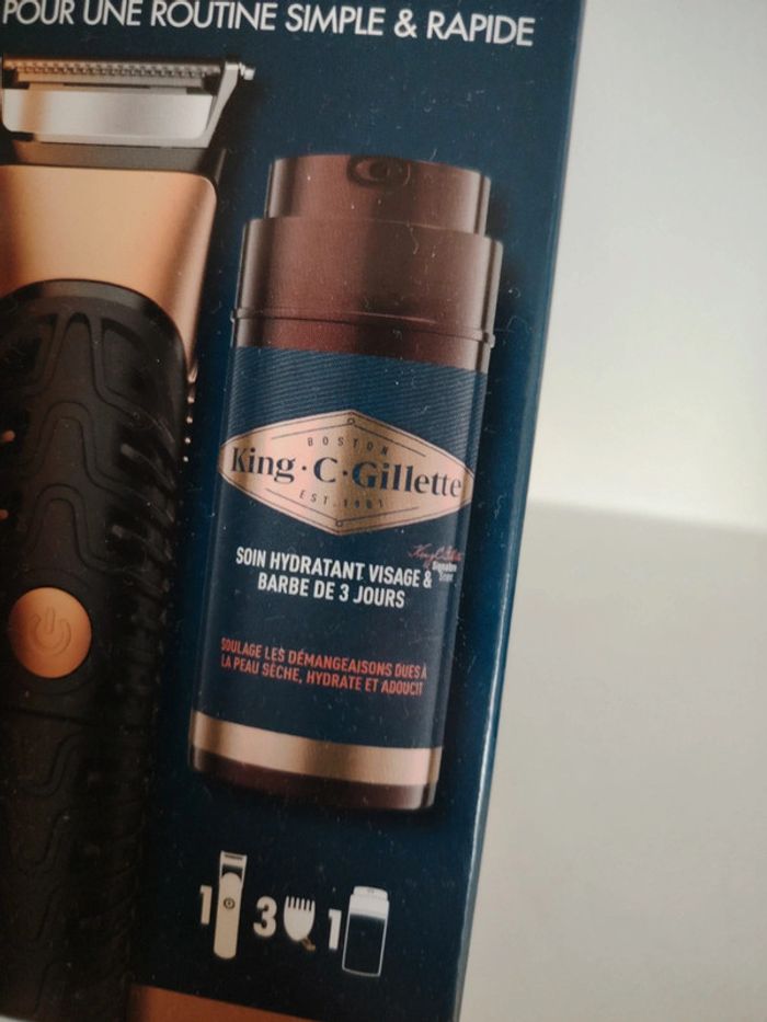 Kit Barbe de 3 jours King C Gillette tondeuse + soin hydratant - photo numéro 2