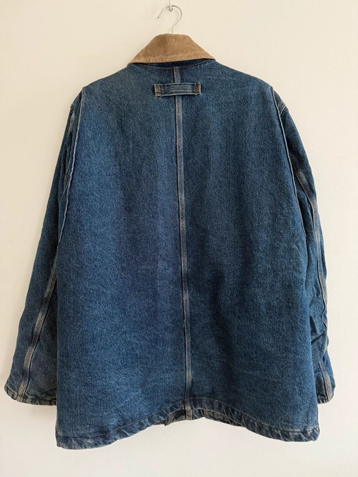 Veste Dickies en Jean Vintage Col Daim Beige Rare & Magnifique ! - photo numéro 5