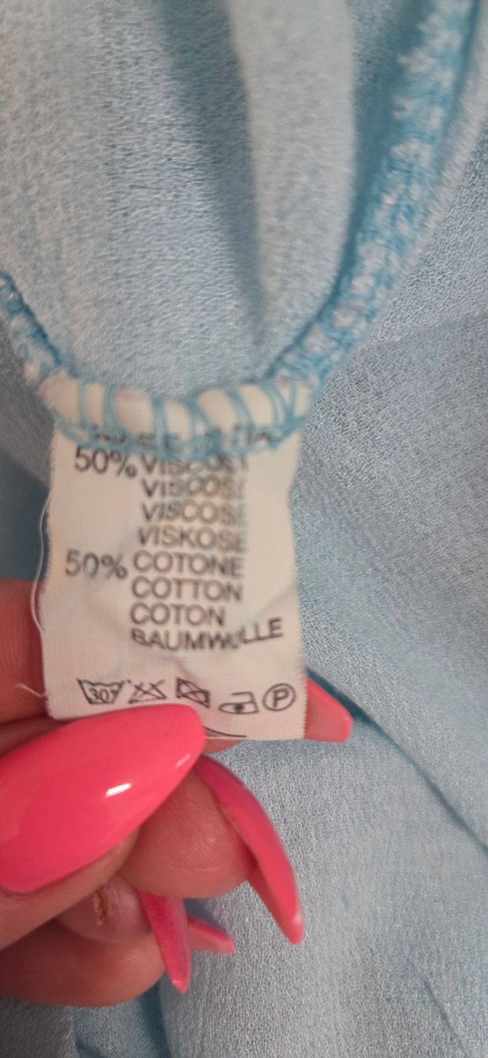 Robe fluide Made in Italy bleu pastel – Taille unique – Coupe ample – Très bon état - photo numéro 3