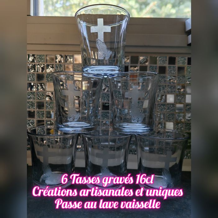 Tasses gravés 16cl - photo numéro 4