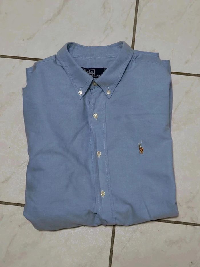 Chemise Ralph Lauren vintage bleu clair – Logo brodé – Taille XL (équivalent L/XL homme) - photo numéro 4