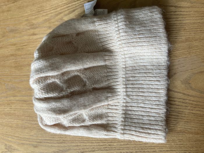 bonnet maille torsadée avec pompon taille 6/8 ans - photo numéro 4