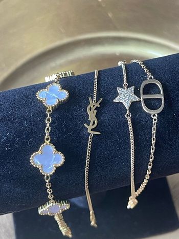 Lot de trois magnifiques bracelets en acier inoxydable