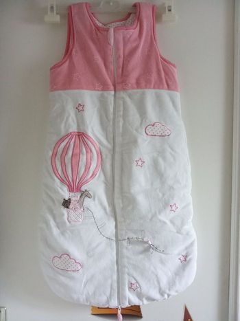 Turbulette, gigoteuse tog 3, hiver,  polaire réglable , bébé fille rose, blanc, motif jusqu'à 24 mois, fille, polaire, chaude, hiver