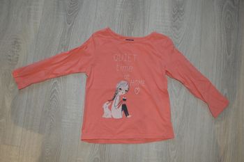 Tee shirt manches longues orange Kiabi 4 ans