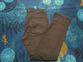 Jean Lee Cooper Finny coupe droite Straight mi-haute W32 L34 Marron Foncé (J224)