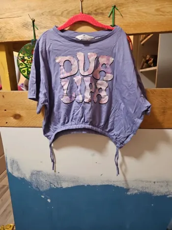 T shirt court fille 10/12 ans h&m