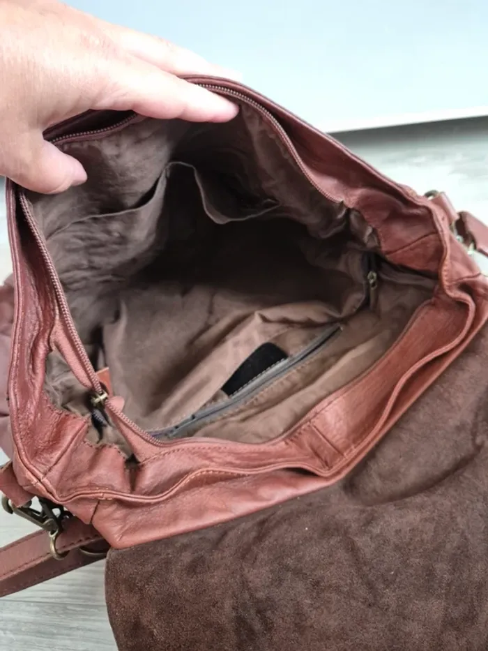 Sac en cuir bordeaux the Genuine Leather - photo numéro 6