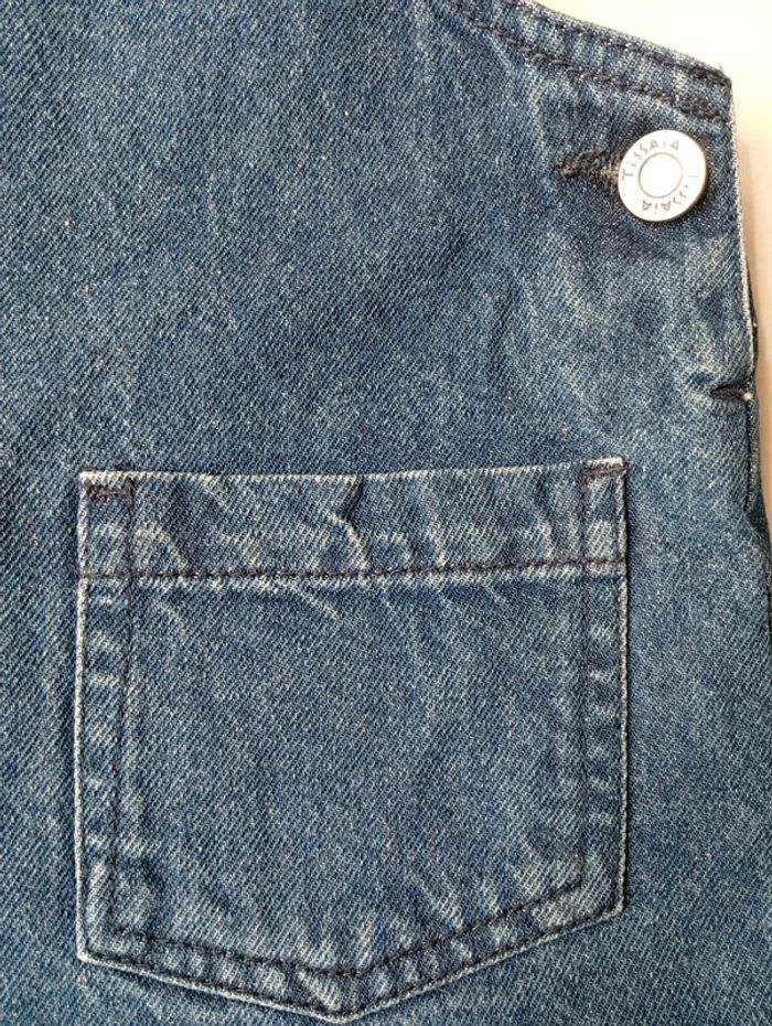 Tissaia - salopette robe en jean taille 5 ans - photo numéro 3