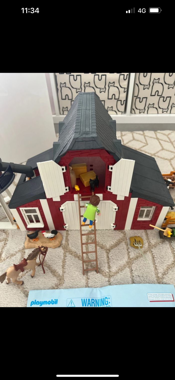 La ferme de playmobil Playmobil Country Ferme avec Silo 9315 animaux chevaux