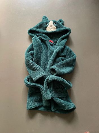 Peignoir polaire vert 6 ans