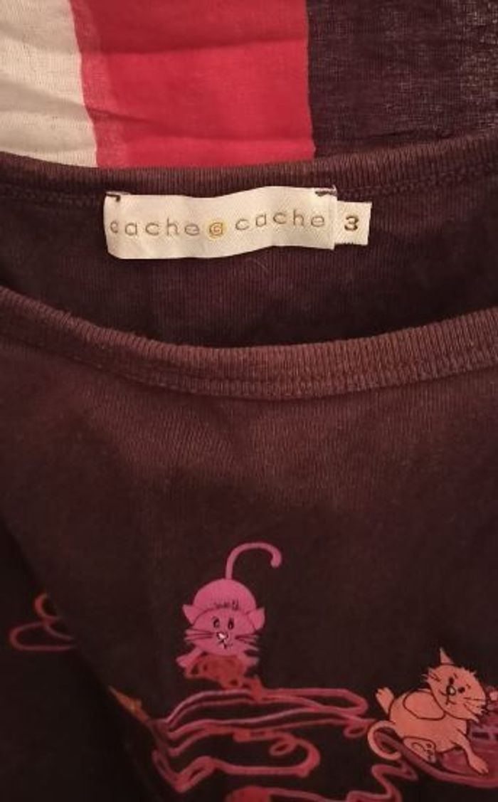Débardeur brun avec décor chats - Cache Cache - photo numéro 2