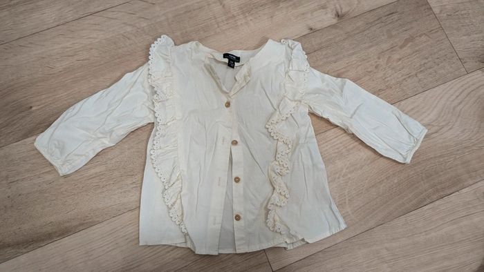 Blouse manches longues Écru Kiabi 12 Mois - photo numéro 2