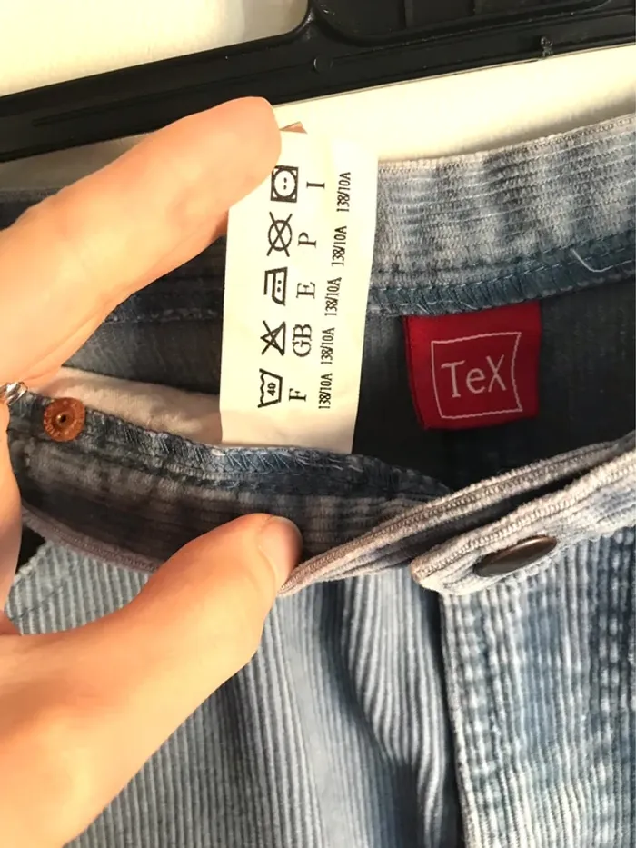 Jupe 10 ans en velours bleu - photo numéro 9