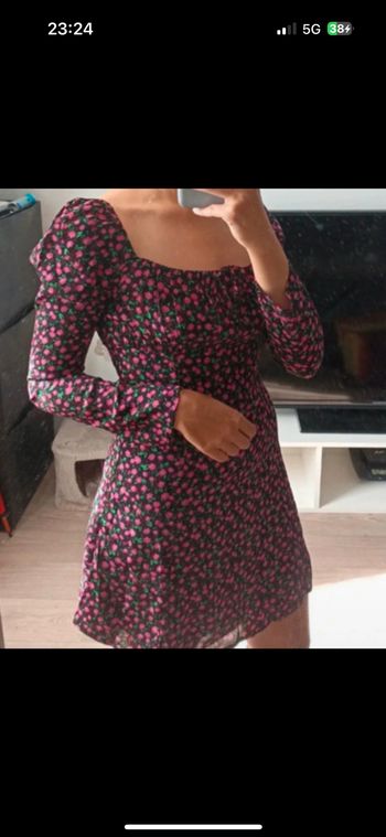 Robe noire à fleurs pimkie neuve