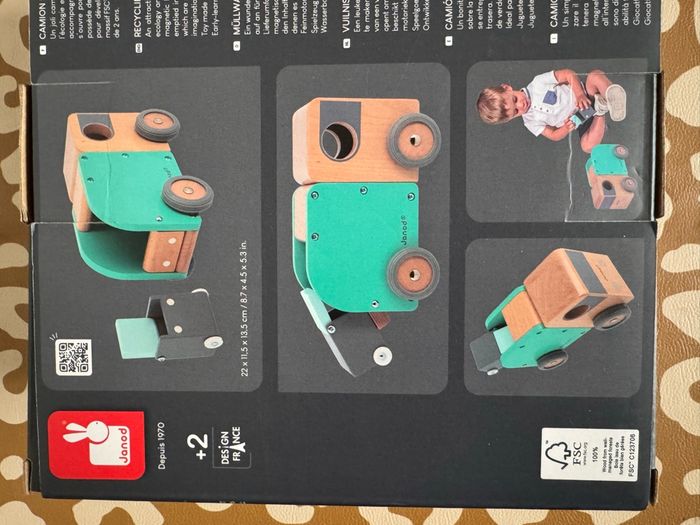 jouet camion poubelle en bois ~ janod - photo numéro 2