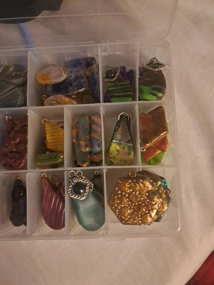 Lot pendentif boucles ou d'oreilles pendante - photo numéro 5