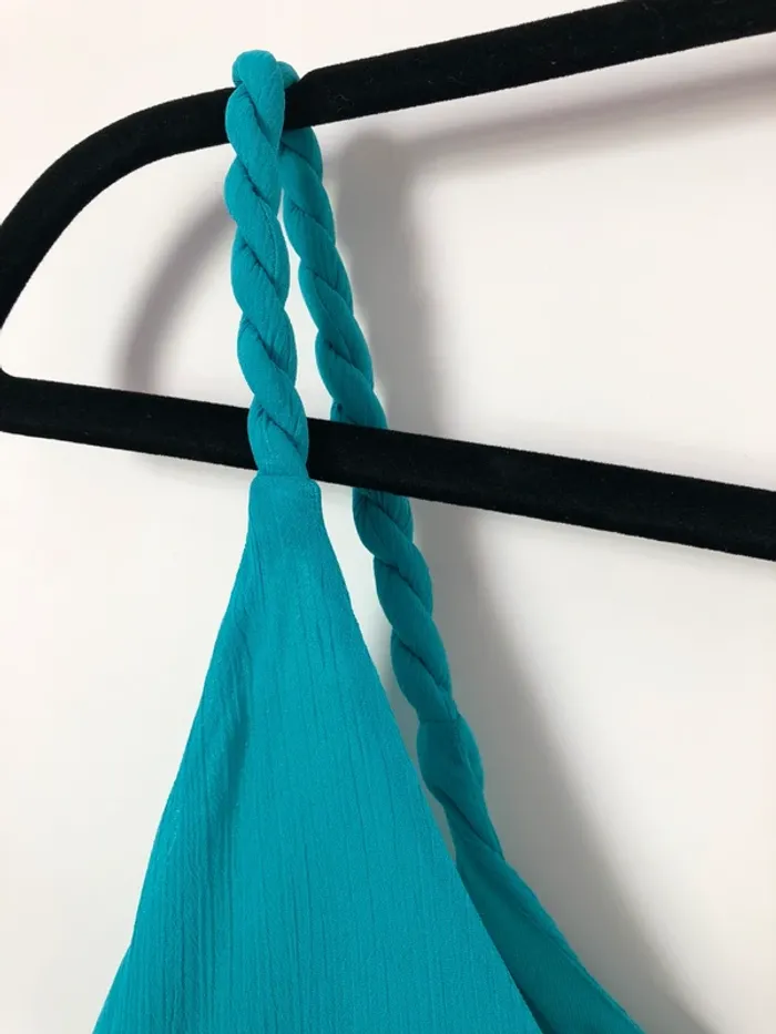 Robe longueur midi vert d'eau Mango taille S - photo numéro 7