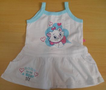 Robe à bretelle 6-9 mois / les Aristochats Disney neuve