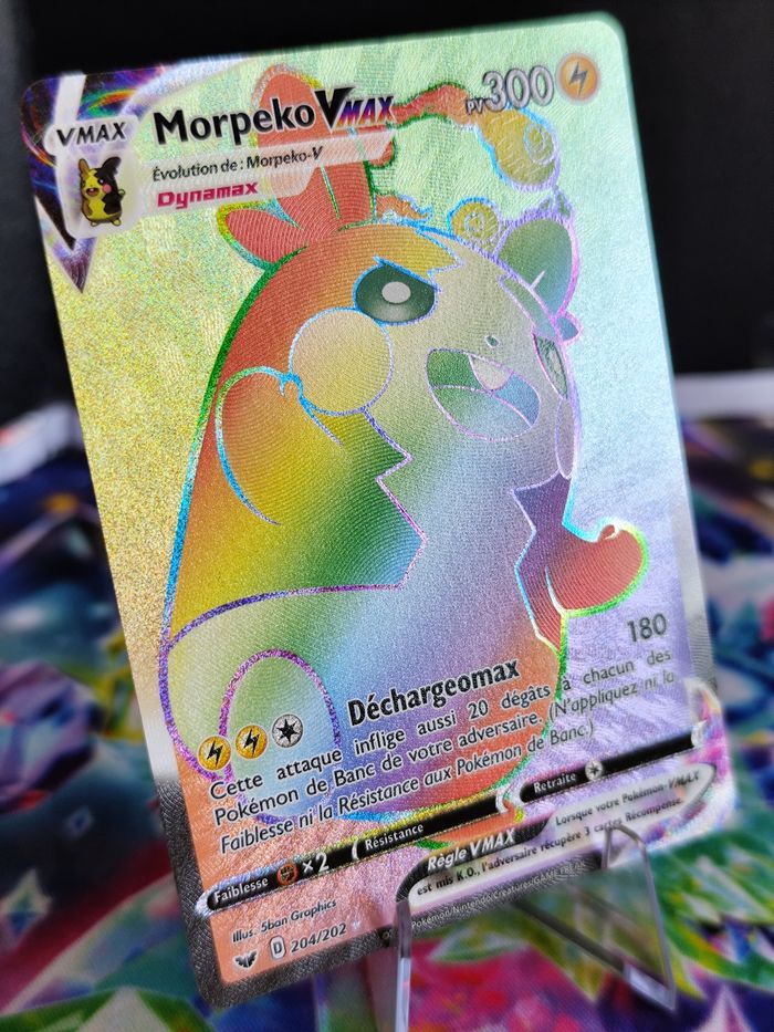 Carte pokémon neuve 🇨🇵 Morpeko Vmax 204/202 épée et bouclier EB5 - photo numéro 3