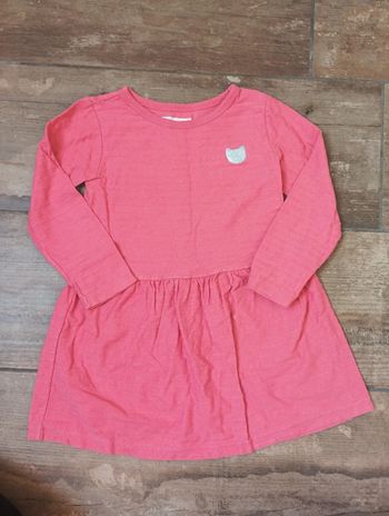 Robe manches longues Fille 5 ans Chat In Extenso