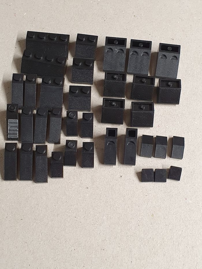 Lot de 36 pentes noires