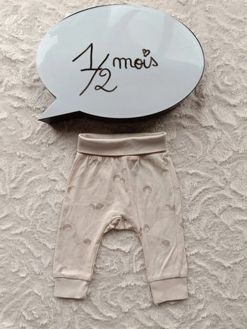 Sarouel legging Mixte 1/2 mois hérisson H&M coton bio