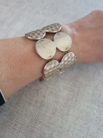 Bracelet large argenté
