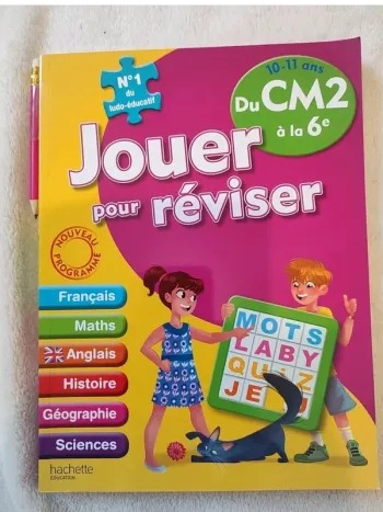 Cahier de vacances cm2 a la 6eme