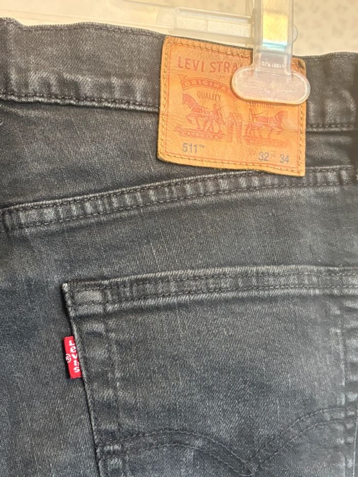 🖤 Jean Levi’s 511 Slim Fit Noir Délavé | Taille 32x34 - photo numéro 4