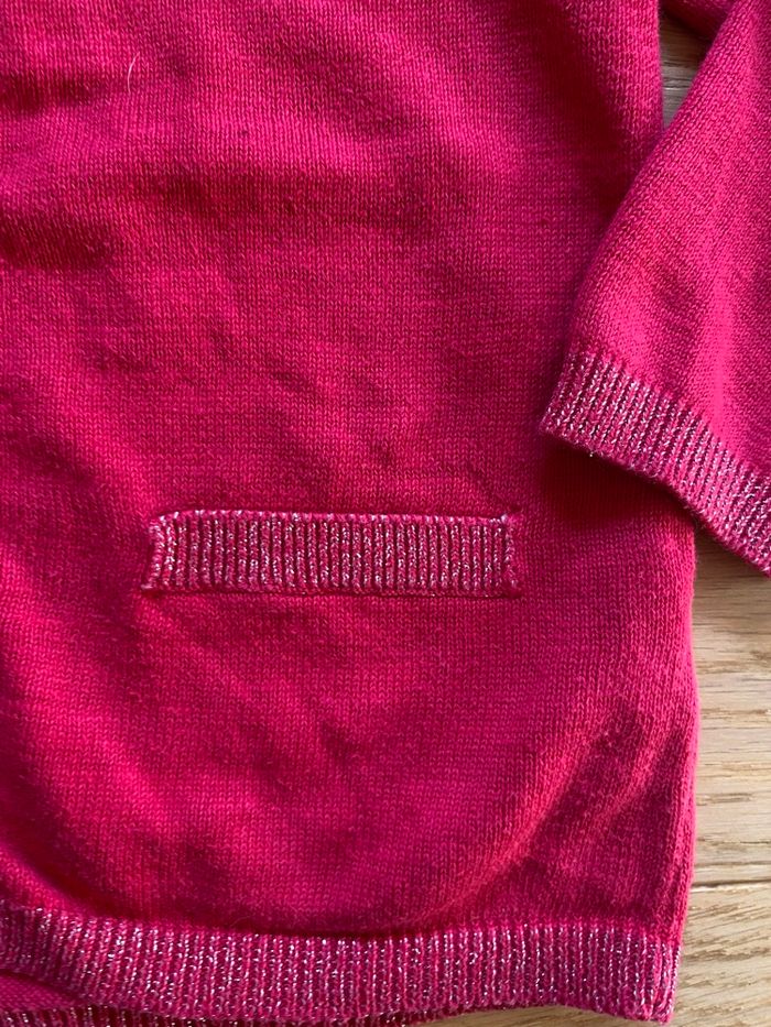 Gilet à boutons fuchsia – Orchestra – 24 mois - photo numéro 2