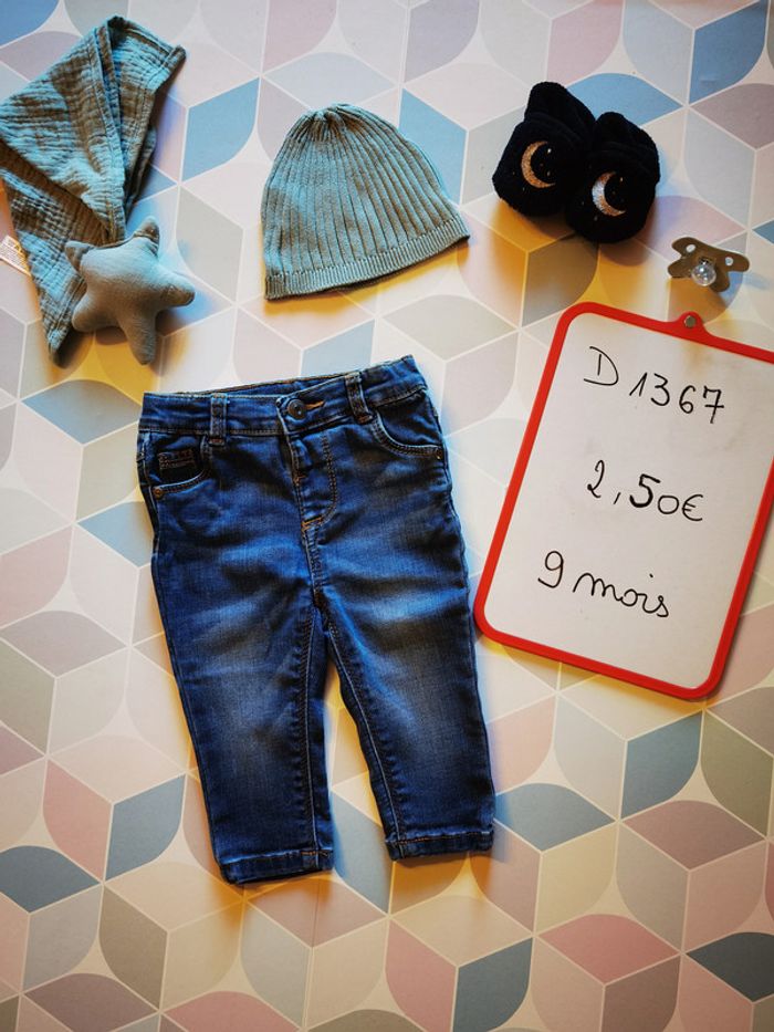 D1367 - jeans garçon 9 mois - photo numéro 3