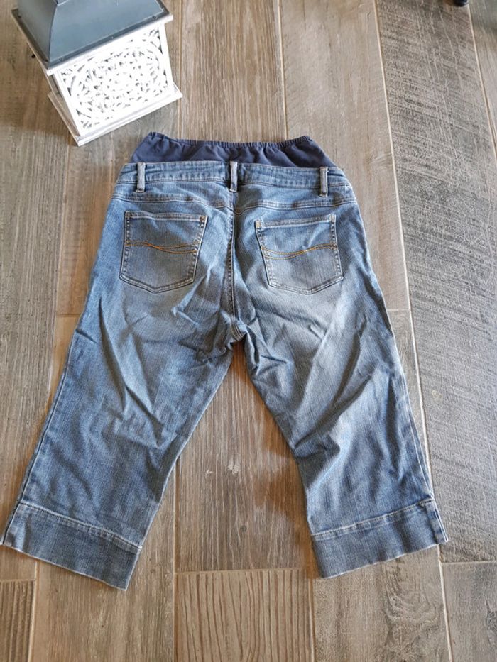 Pantacourt de grossesse en jean - photo numéro 2