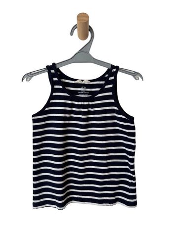 Débardeur rayé marine et blanc - H&M 6 ans