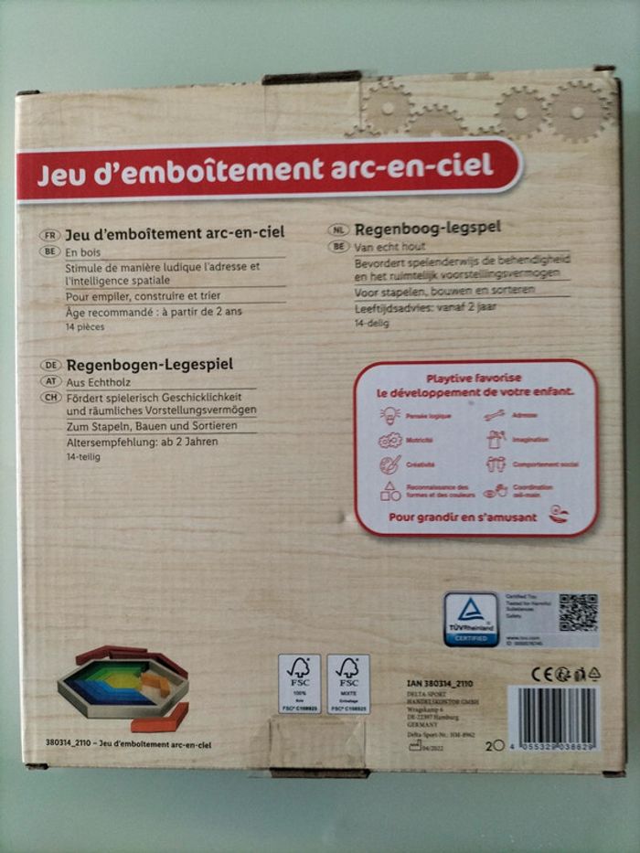 Jeux d'emboîtement arc en ciel - photo numéro 4