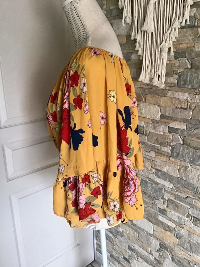 Très blouse taille élastique manche volante taille M marque Jennyfer 0723 - photo numéro 5