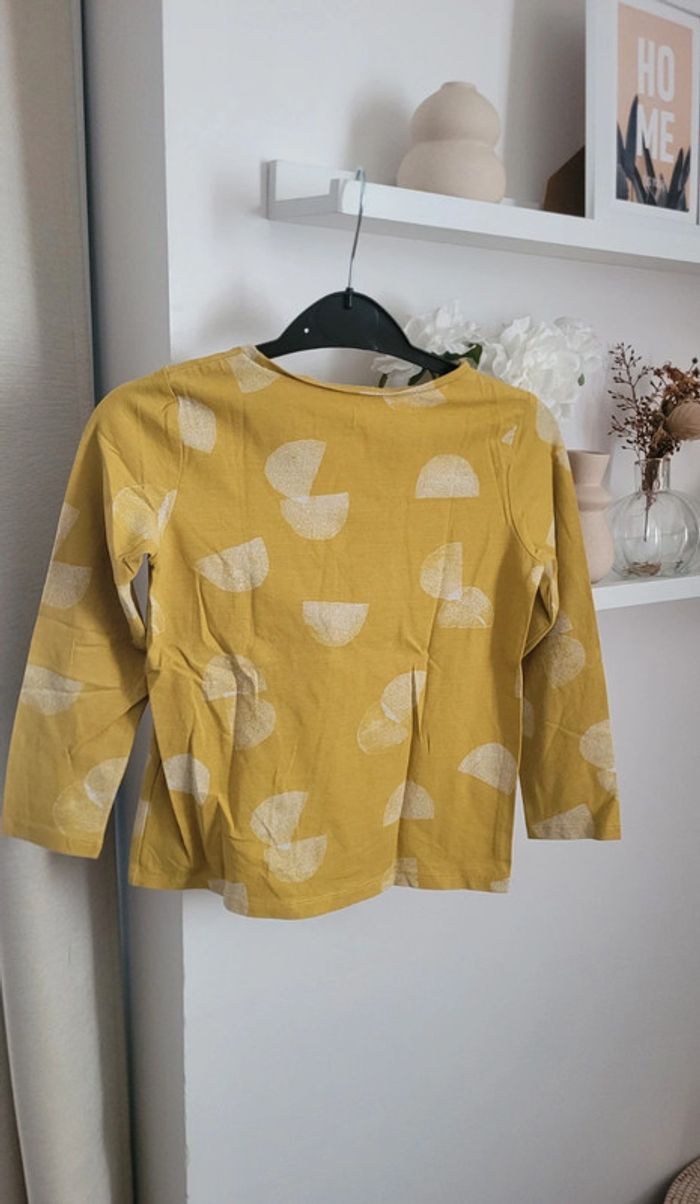 Haut manches longues jaune moutarde h&m 4 ans neuf - photo numéro 3
