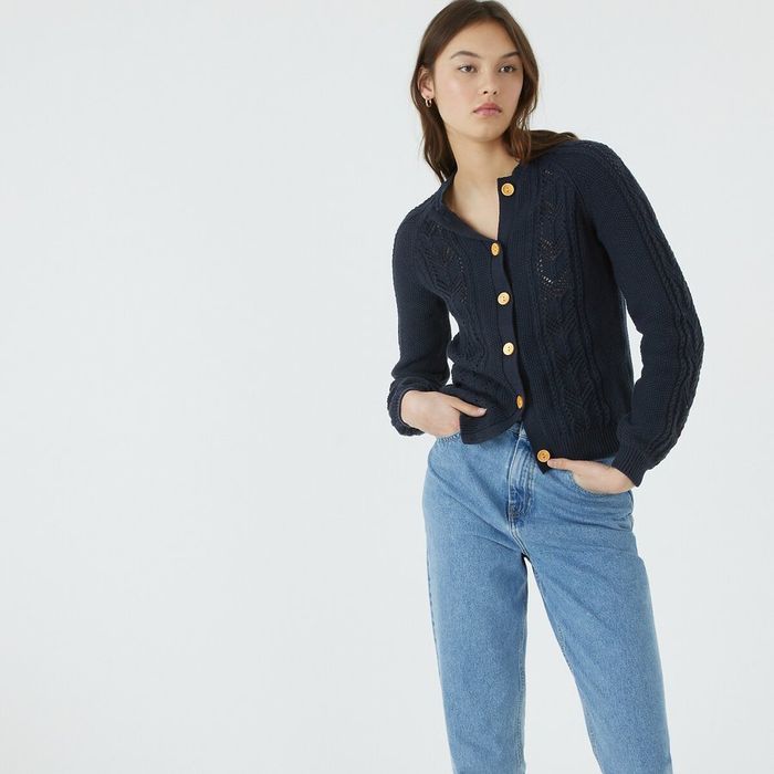 Cardigan en maille pointelle pur coton - LA REDOUTE COLLECTIONS - taille XL - photo numéro 2