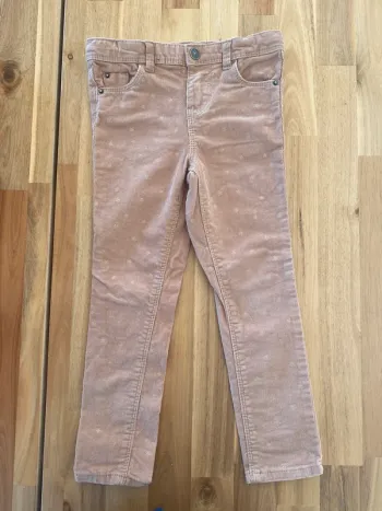 Pantalon slim kiabi rose étoile doré