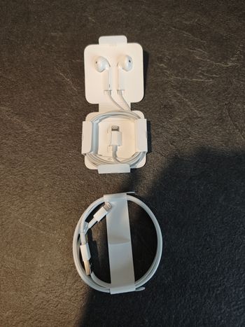 Écouteurs + câble de charge Iphone - Neufs