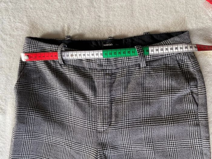 Pantalon Mango noir et blanc à carreaux taille 36 - photo numéro 9