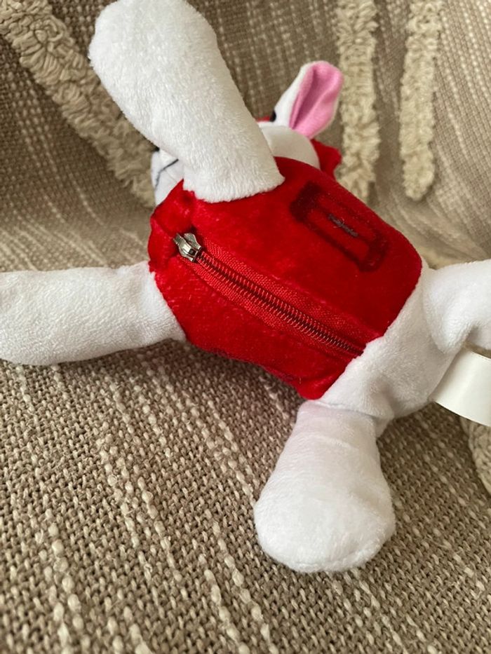 Peluche doudou 16cm pat patrouille chien dalmatiens pompier Marshall rouge et blanc très bon état - photo numéro 4