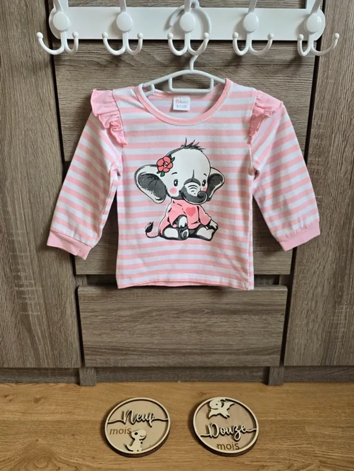 Vêtement Bébé Fille - Ensemble Éléphant - Patpat - 9/12 mois - photo numéro 2
