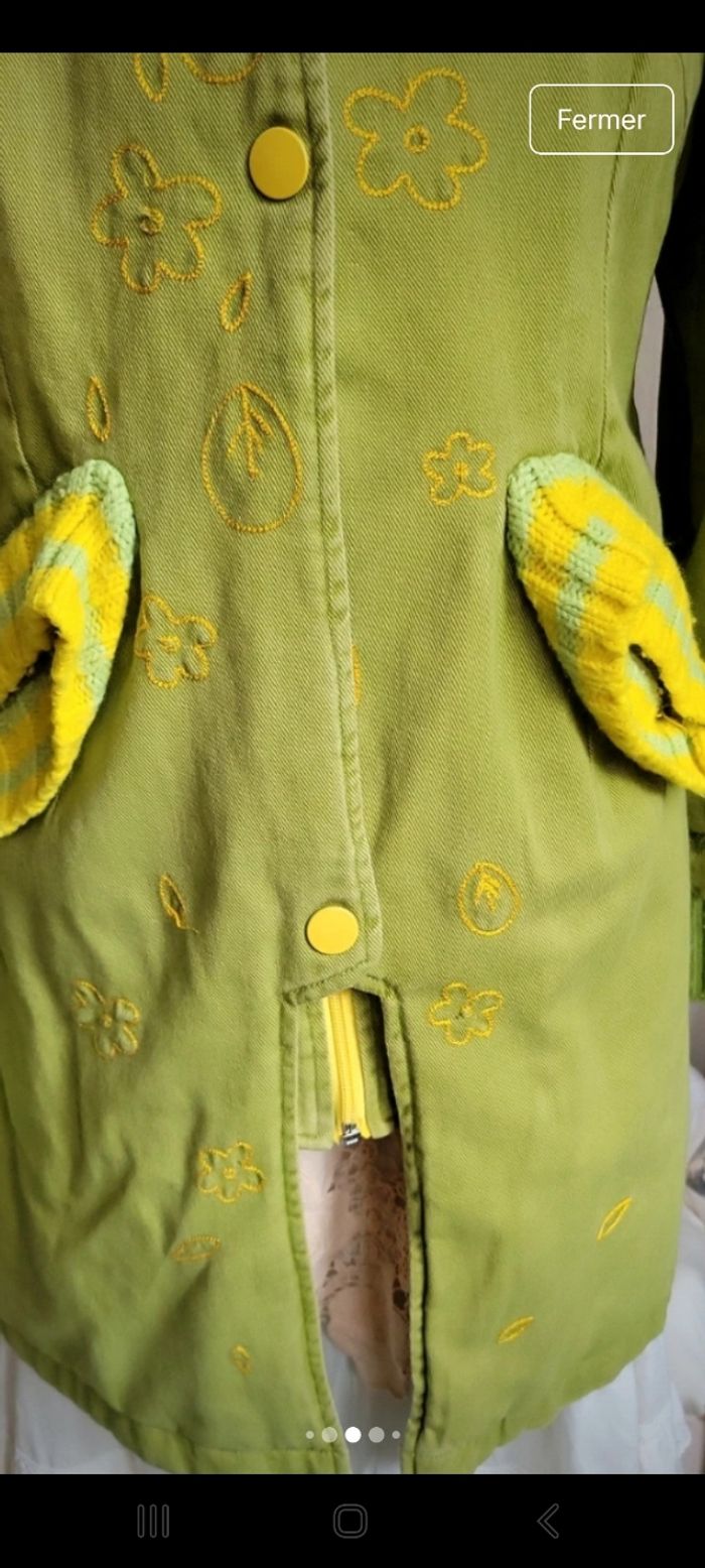 Manteau très original vert/jaune - photo numéro 6