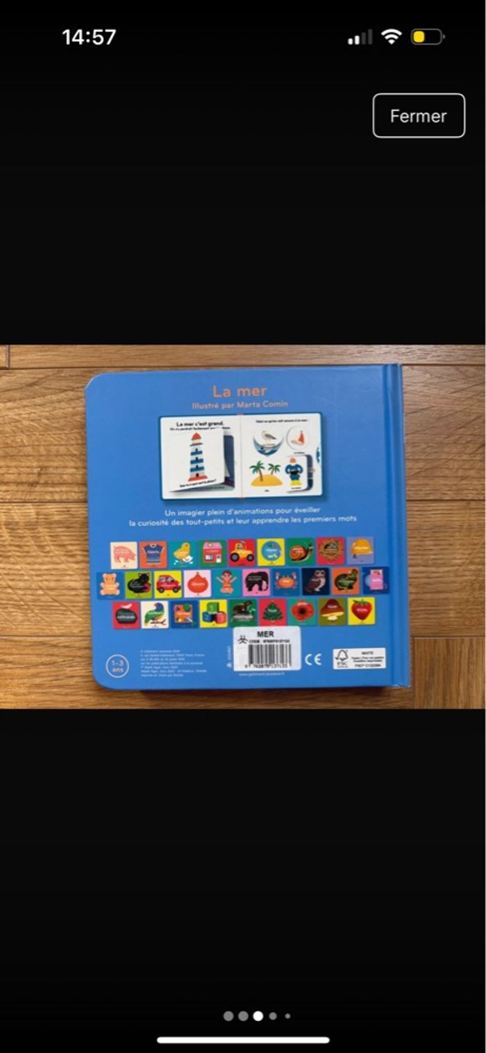 Livre imagier volets ouvrir enfant La mer Gallimard - photo numéro 2