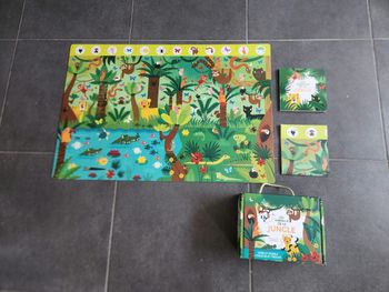 Livre et puzzle cherche et trouve jungle