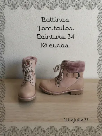Bottines Tom Tailor pointure 34